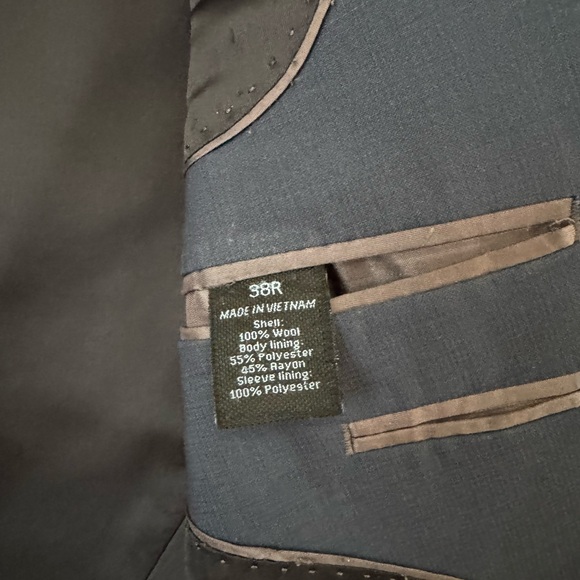 Marc Anthony Slim Fit Navy Blue Blazer - Picture 2 of 3